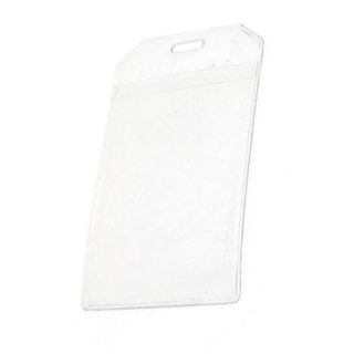 Plastficka/korthållare Färgad Stående Vit 65x108mm