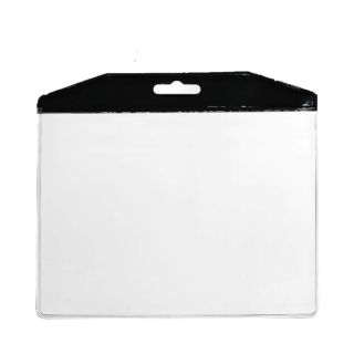 Plastficka/korthållare Svart Kant Liggande 95x77