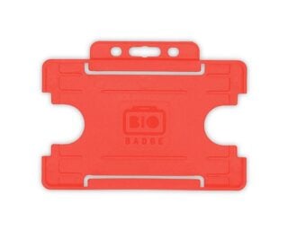 Korthållare för
  passerkort / ID-kort – Eko BioBadge CR80 Liggande, Enkelsidig, Röd (100-pack)