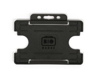 Korthållare för passerkort / ID-kort – Eko BioBadge CR80 Liggande, Enkelsidig, Svart (100-pack)