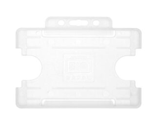 Korthållare för
  passerkort / ID-kort – Eko BioBadge CR80 Liggande, Enkelsidig, Transparent
  (100-pack)