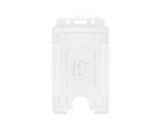 Korthållare för passerkort / ID-kort – Eko BioBadge CR80 Stående, Enkelsidig, Transparent (100-pack)