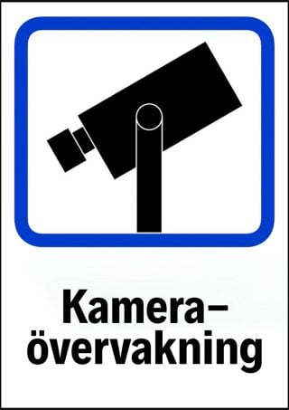 Kameraövervakning Dekal – Premium PET (Dubbelsidig)