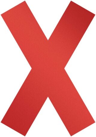Avspärrningsymbol  "Kryss", borttagbar