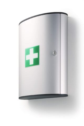 Första hjälpen skåp FIRST AID BOX L med innehåll enl. DIN 13157:2021