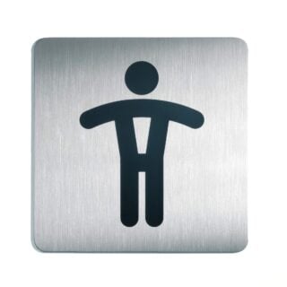 Fyrkantig symbolskylt WC herr