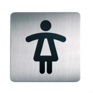 Fyrkantig symbolskylt WC dam
