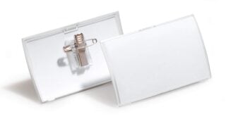 Namnskylt CLICK FOLD 40x75,nål/klämma