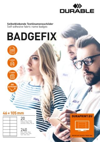 Namnskylt BADGEFIX 46x105, självhäftande