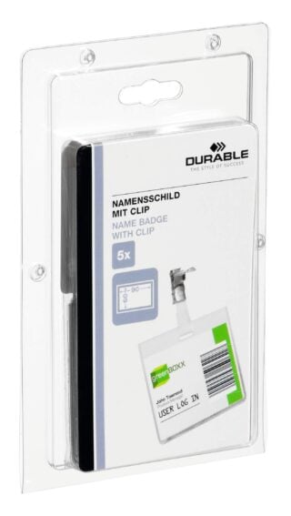 Namnskylt 60x90,  hängselclips 5-pack