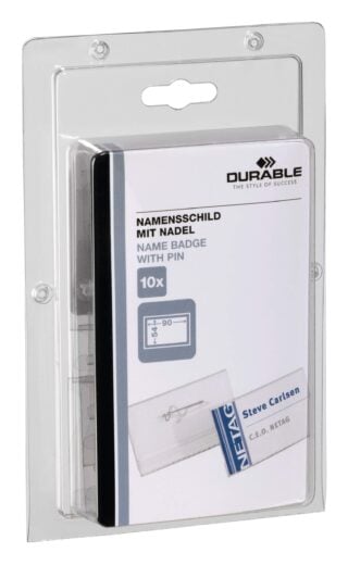 Namnskylt 54x90, nålfäste 10-pack
