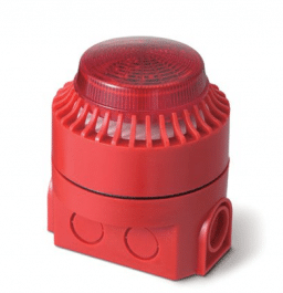 Sirén/Blixt Multiton  Röd EN54, Utom/inomhus Djup bas BS-AH03127-BS_HIGH