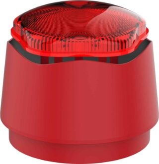 Sirén/Blixt Led Röd EN54
