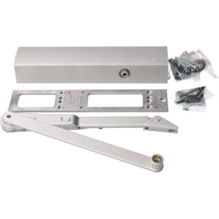 GEZE TS4000 Dörrstängare – Komplett kit – EN 1-6 – Uppställningsarm – Silver