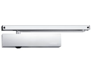 GEZE TS5000 Dörrstängare – Komplett kit – EN 2-6 – Förstärkt glidskena – Silver