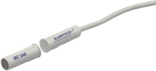 Alarmtech MC 340 Magnetkontakt, infälld montering, NC, 2 m kabel, vit