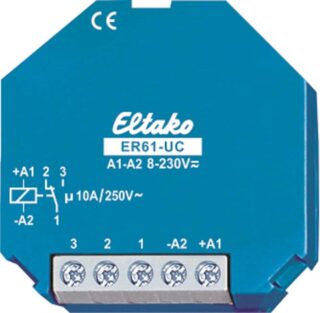 Arbetsrelä - Infälld - 1VXL UC 10A