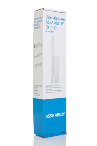 ASSA ABLOY DC500 Dörrstängare – Komplett kit – EN 1-4 – Glidskena G195 – Silver
