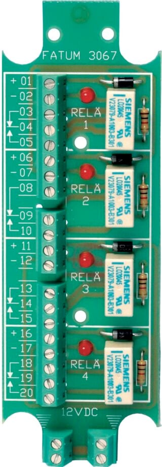 Reläplint 12Vdc 4 Relä Sk