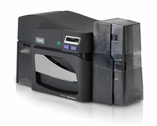 Kortskrivare Fargo DTC4500e Duplex - Med Lamination, ISO Magnetic Encoder och Låsbara Tråg