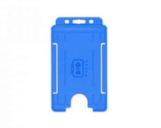 Korthållare för passerkort / ID-kort – Eko BioBadge CR80 Stående, Enkelsidig, Blå (100-pack)