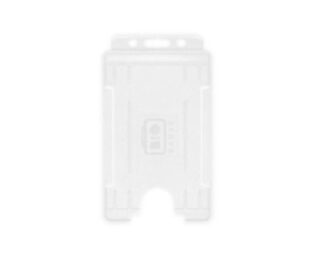 Korthållare för passerkort / ID-kort – Eko BioBadge CR80 Stående, Enkelsidig, Transparent (100-pack)