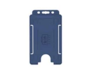 Korthållare för passerkort / ID-kort – Eko BioBadge CR80 Stående, Enkelsidig, Mörkblå (100-pack)