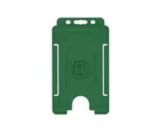 Korthållare för passerkort / ID-kort – Eko BioBadge CR80 Stående, Enkelsidig, Mörkgrön (100-pack)