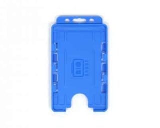Korthållare för passerkort / ID-kort – Eko BioBadge CR80 Stående, Dubbelsidig, Blå (100-pack)
