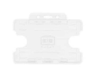 Korthållare för
  passerkort / ID-kort – Eko BioBadge CR80 Liggande, Dubbelsidig, Vit
  (100-pack)