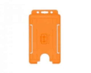 Korthållare för passerkort / ID-kort – Eko BioBadge CR80 Stående, Enkelsidig, Orange (100-pack)