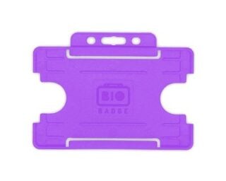 Korthållare för
  passerkort / ID-kort – Eko BioBadge CR80 Liggande, Enkelsidig, Lila
  (100-pack)