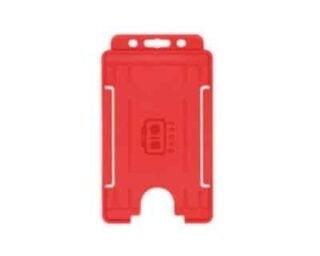 Korthållare för passerkort / ID-kort – Eko BioBadge CR80 Stående, Ensidig, Röd (100-pack)