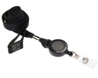 Nyckelband Eko Svart 15 mm med jojo 50-pack