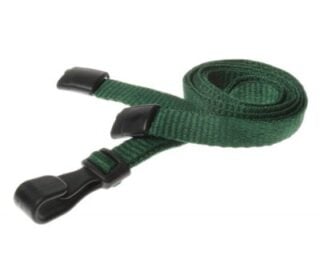 Nyckelband Grön standard med J-klämma i plast 100-pack