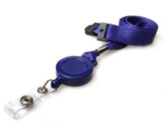 Nyckelband Eko Blå - Navy 15 mm med jojo 50-pack