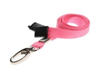 Nyckelband Eko Rosa 10 mm Säkerhetsspänne hummerklömma 100pack