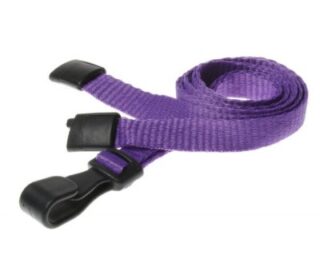 Nyckelband Lila standard med J-klämma i plast 100-pack