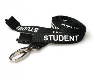 Nyckelband Student Svart Säkerhetsspänne hummerklämma i metall 100-pack