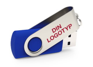 USB minne 2GB Blå - Gratis Färglogo