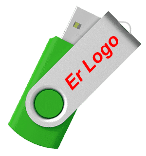 USB minne 2GB Grön- Gratis Färglogo