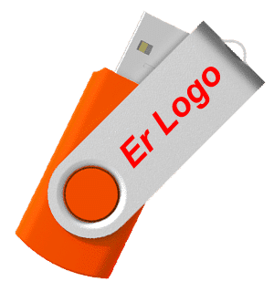 USB minne 2GB Orange - Gratis Färglogo