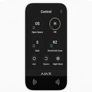 Ajax KeyPad Touchscreen Manöverpanel - Vit - Inbyggd RFID läsare