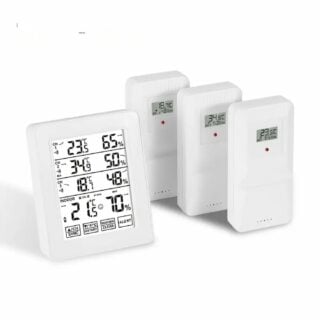 Digital Termometer Inne/Ute med 3 Sensorer och Luftfuktighetsmätare - Trådlöst