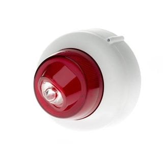 Cranford Controls VXB-1EVAD Väggsond VAD-fyr, 24V DC EN54-23 W-2.4-8 Vit kropp och blixt, djup bas