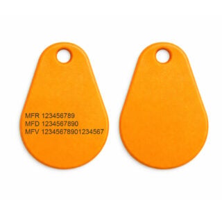 Mifare 1k ABS PLUS Orange – 3,9 mm Färdiga systemnummer (Mifare 13,56 MHz)